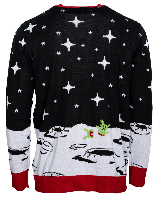 Santa Riding T-Rex Ugly Christmas Sweater