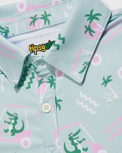 Toddler Boy's Golf Cart Gator Golf Polo