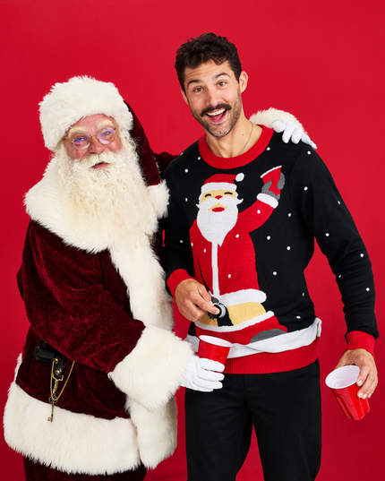 Men's Jolly Juice Dispenser Ugly Christmas Sweater