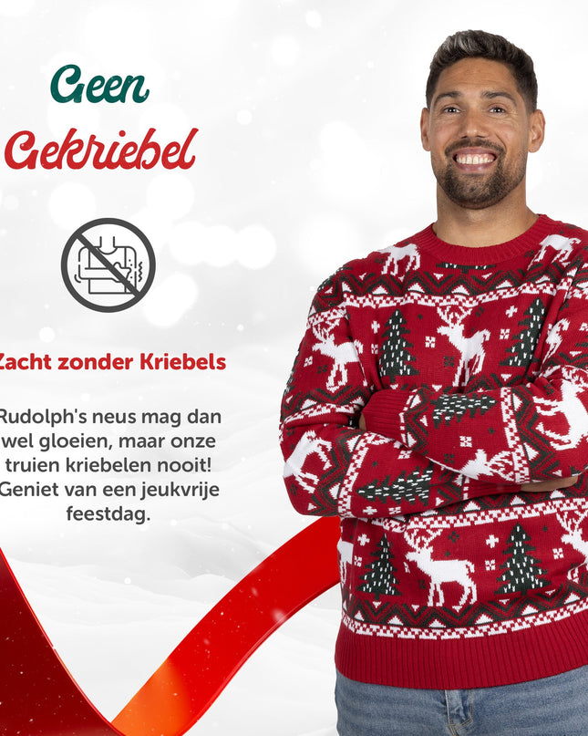 Weihnachtspullover Marius für Damen in festlichem Rot