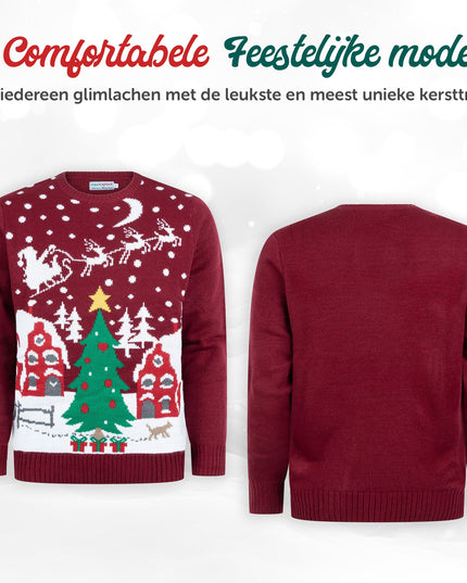 Christmas Sweater Marius for Women with Cozy Holiday Landscape