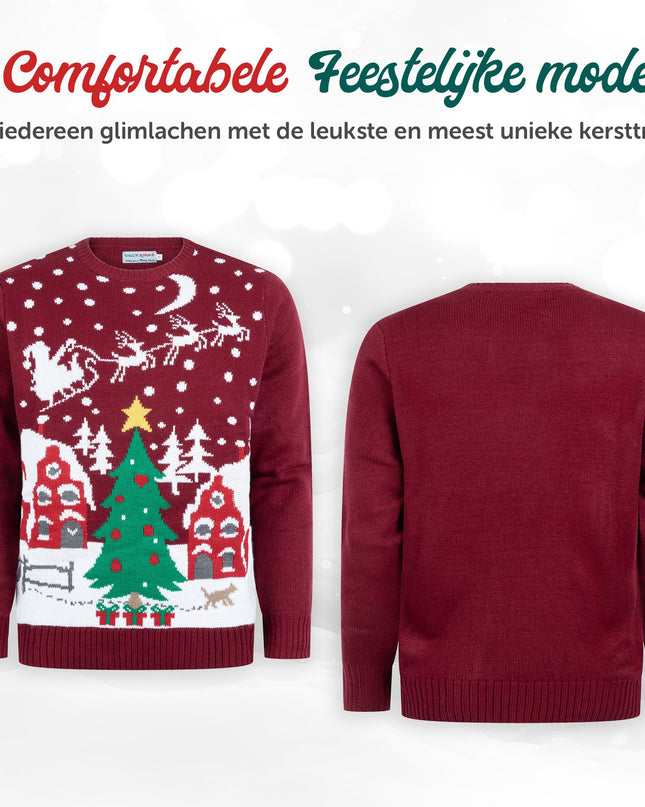 Christmas Sweater Marius for Women with Cozy Holiday Landscape