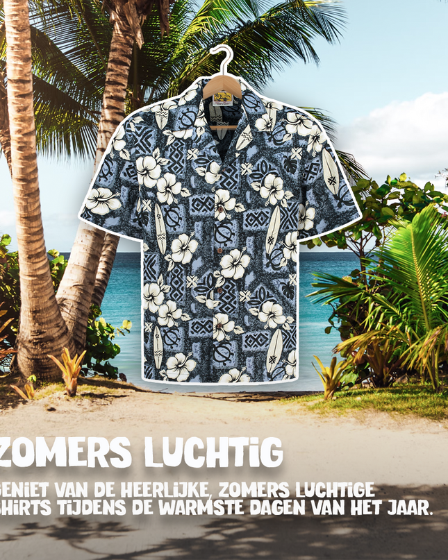 Hibiscus Surfboards Hawaiihemd