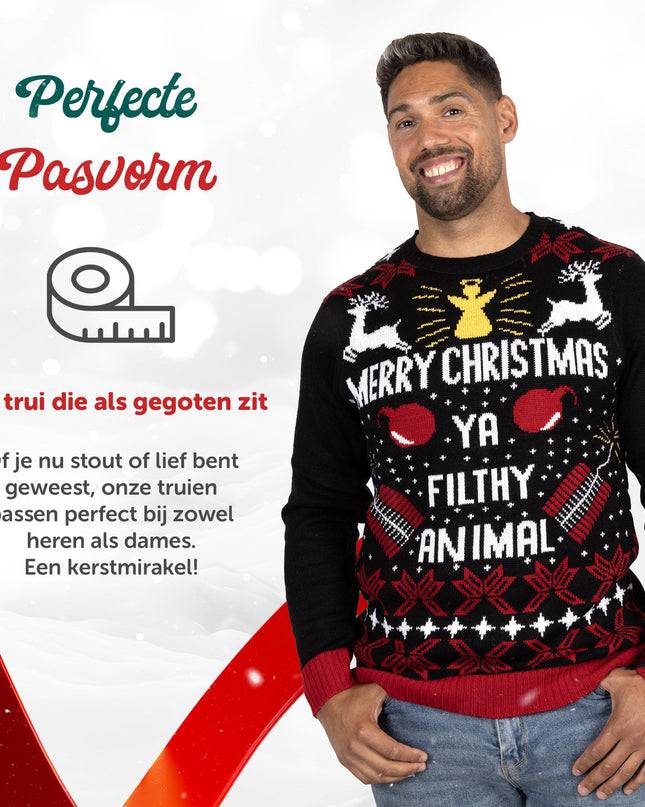 Weihnachtspullover Frohe Weihnachten, du Dreckskerl!