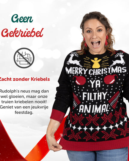 Christmas Sweater Merry Christmas Ya Filthy Animal