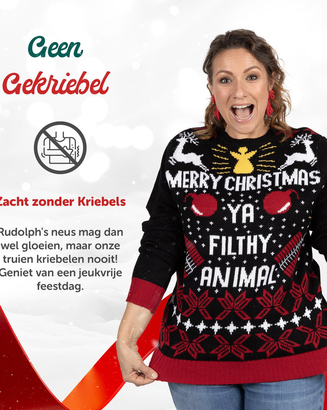 Weihnachtspullover Frohe Weihnachten, du Dreckskerl!