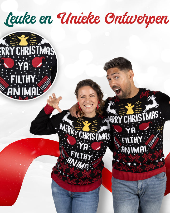 Weihnachtspullover Frohe Weihnachten, du Dreckskerl!
