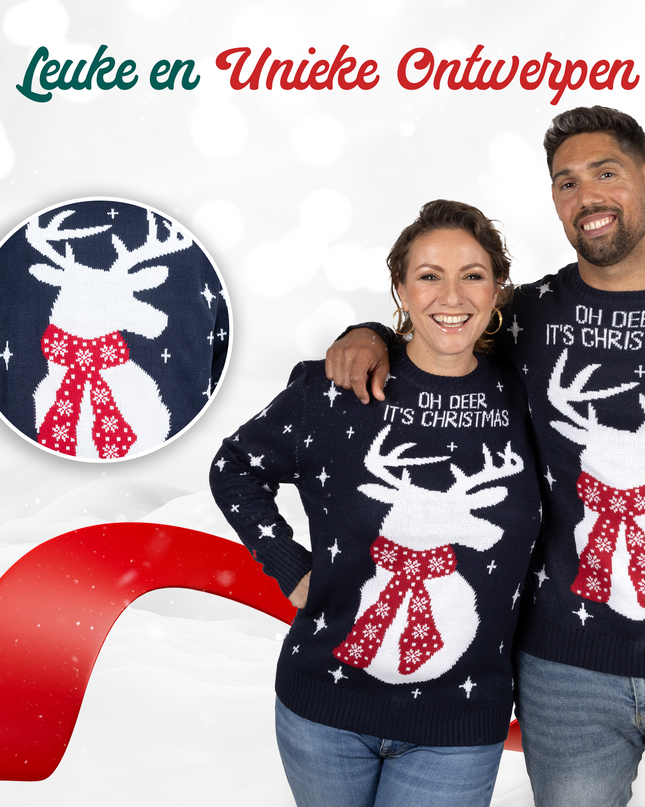 Weihnachtspullover Oh Deer, es ist Weihnachten