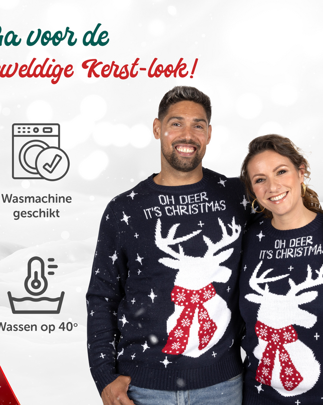 Weihnachtspullover Oh Deer, es ist Weihnachten
