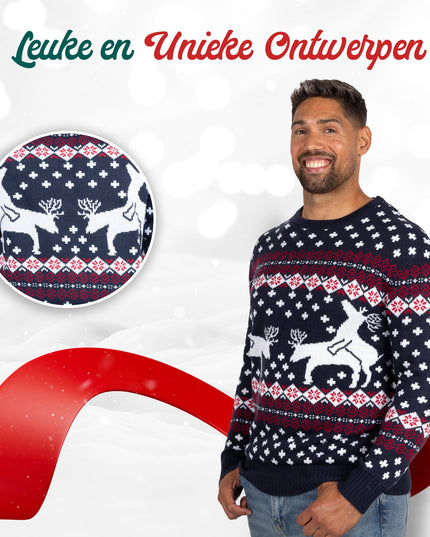 Weihnachtspullover Marius für Damen mit Rentier-Motiv