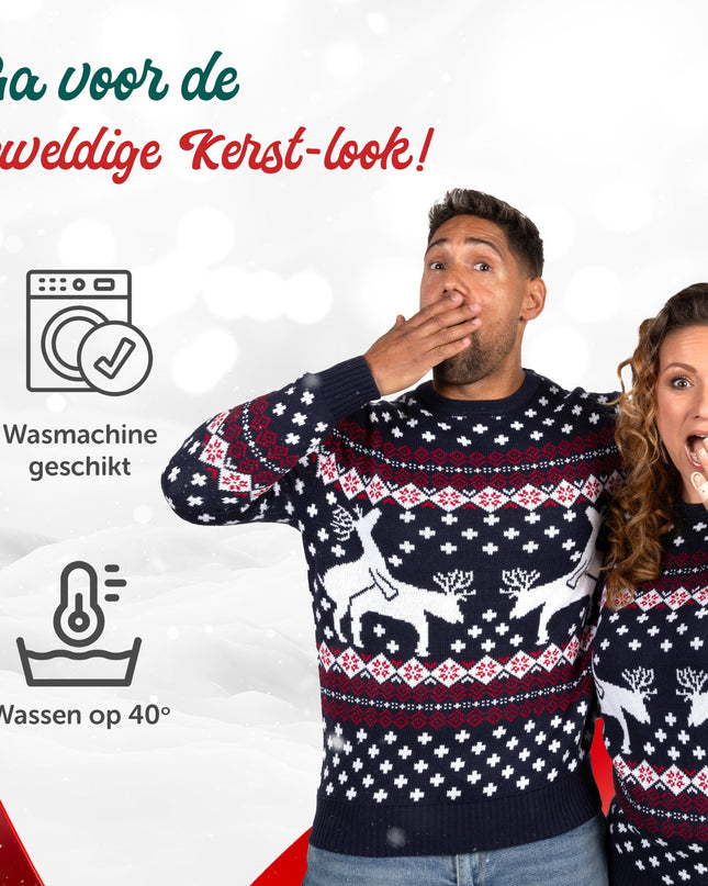 Weihnachtspullover Marius für Damen mit Rentier-Motiv