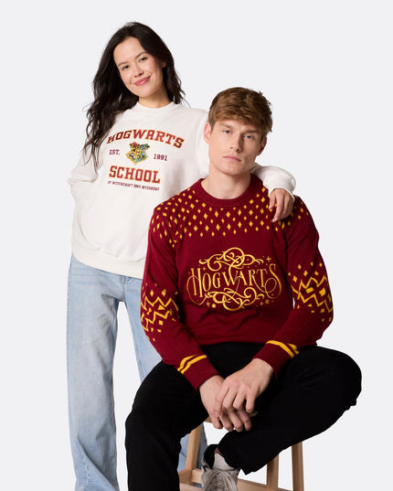 Men's Hogwarts Christmas Sweater for Magical Celebrations