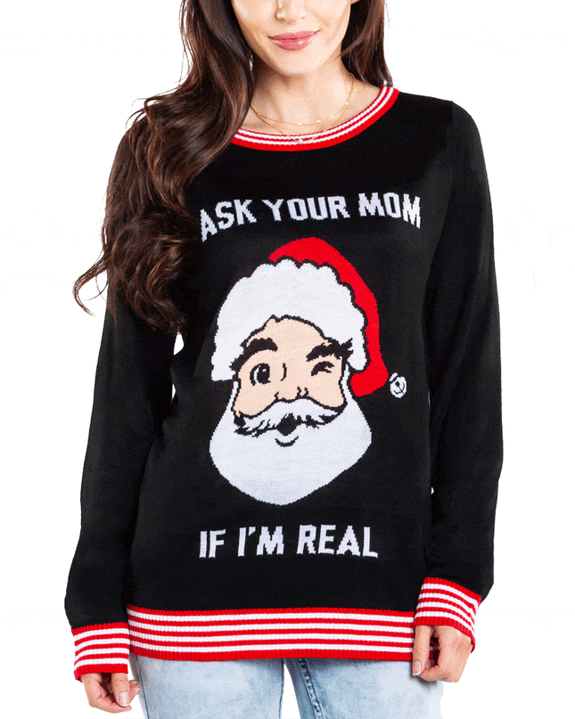 Women's Ask Your Mom Ugly Christmas Sweater