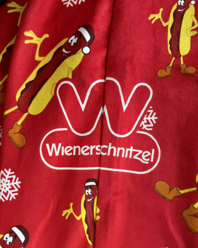 Pyjamahose mit Wienerschnitzel-All-Over-Hot-Dog-Logo