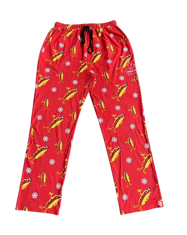 Pyjamahose mit Wienerschnitzel-All-Over-Hot-Dog-Logo