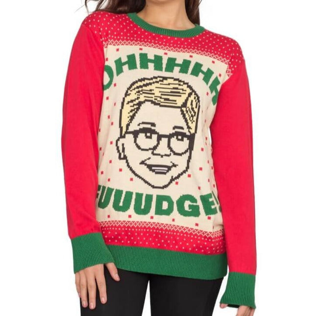 Ralphies hässlicher Weihnachtspullover für Damen: "OHHHH FOUUDGE!"