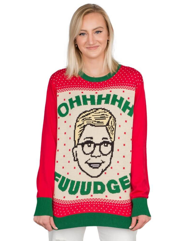 Ralphies hässlicher Weihnachtspullover für Damen: "OHHHH FOUUDGE!"
