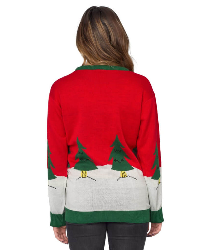 Women's Tree Rex Light Up T-Rex Ugly Christmas Sweater