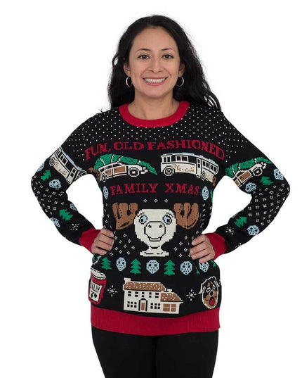 Women's Christmas Vacation Old-Fashioned Family Sweater