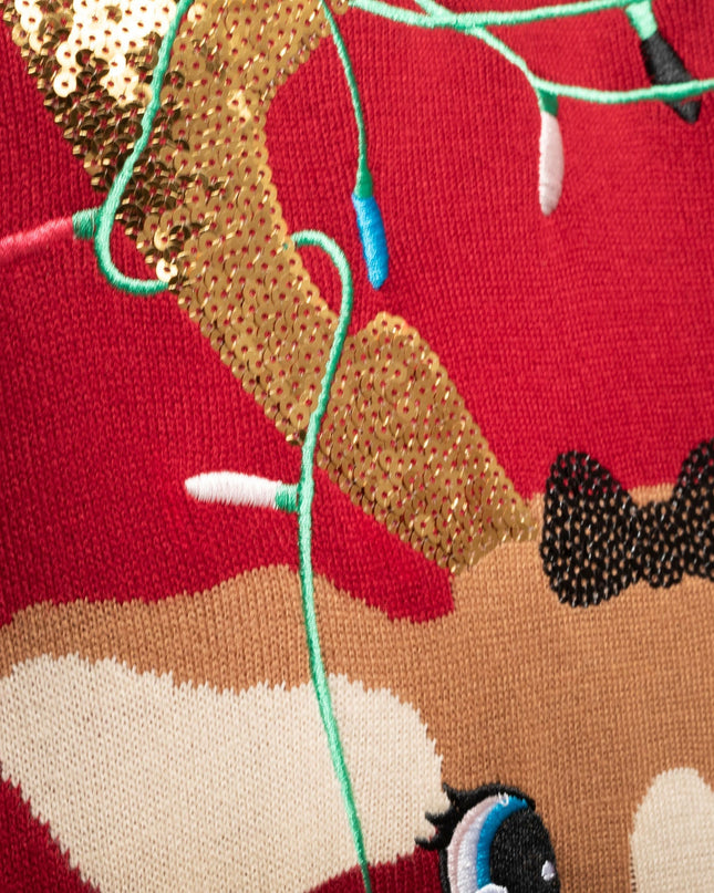 Women's Cute Reindeer Christmas Sweater