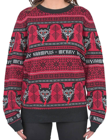 Damen-Weihnachtspullover „Merry Krampus“