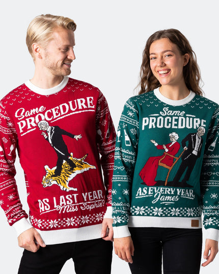 Roter Weihnachtspullover für Damen zum 90. Geburtstag