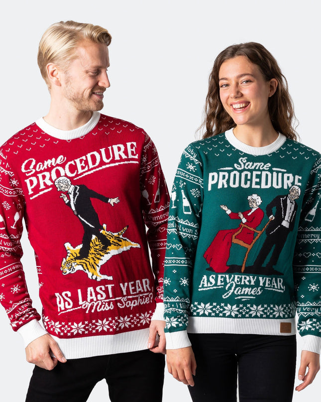 Roter Weihnachtspullover für Damen zum 90. Geburtstag