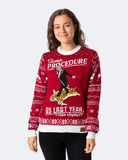 Roter Weihnachtspullover für Damen zum 90. Geburtstag