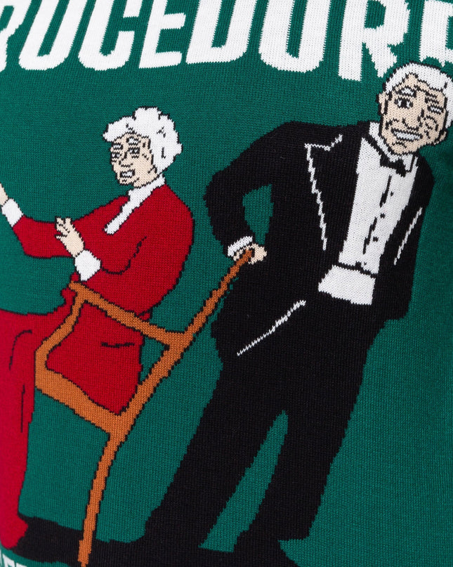 Grüner Weihnachtspullover für Damen zum 90. Geburtstag