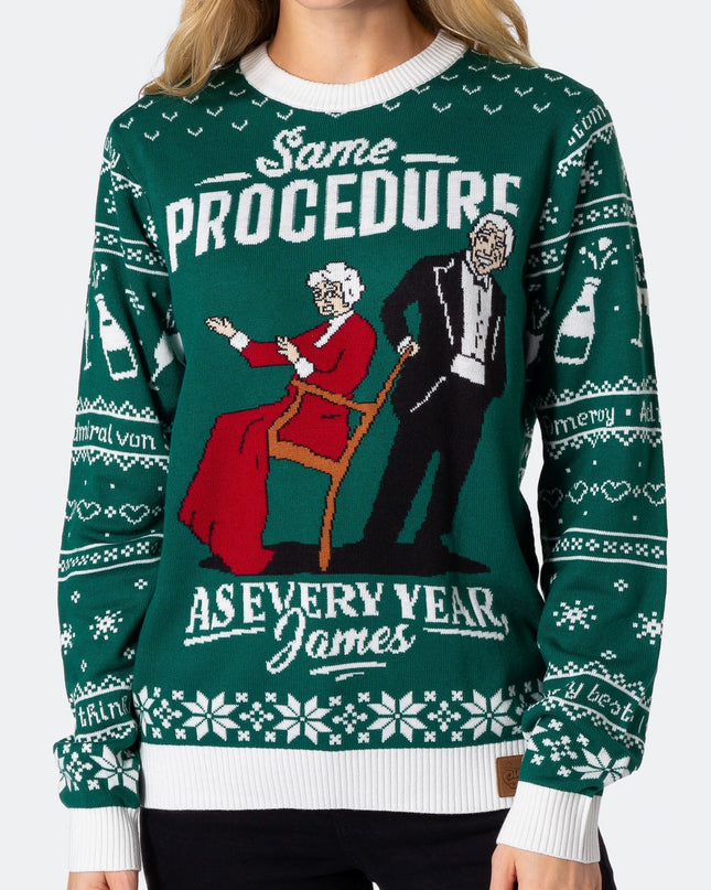 Grüner Weihnachtspullover für Damen zum 90. Geburtstag