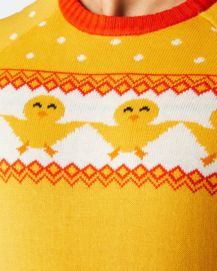 Gelber Osterpullover für Damen