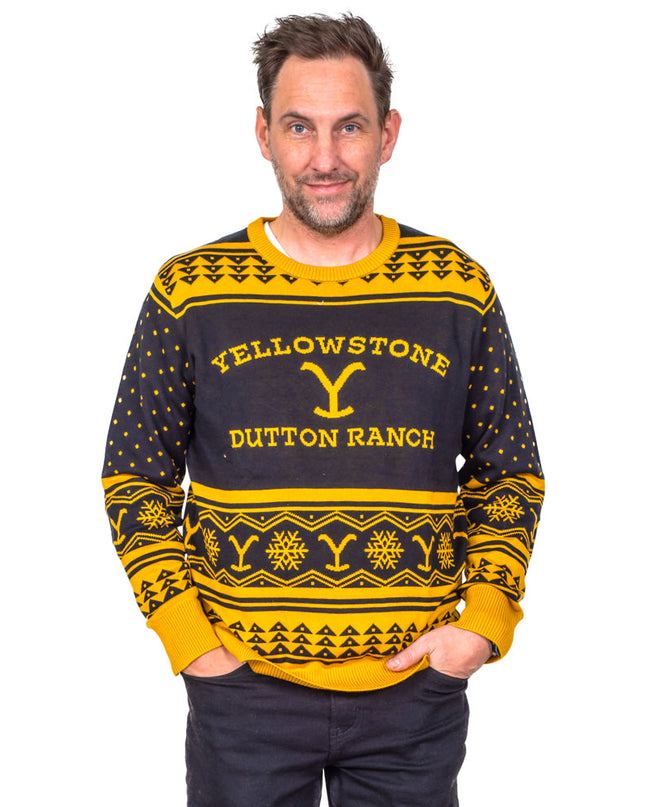 Yellowstone Classic Brand Hässlicher Weihnachtspullover