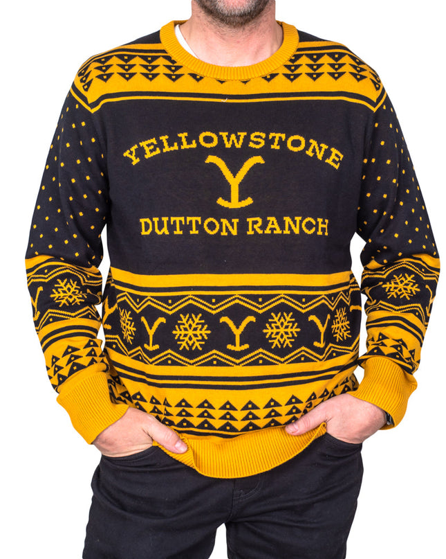 Yellowstone Classic Brand Hässlicher Weihnachtspullover