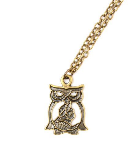 Rose Owl Necklace Accessories