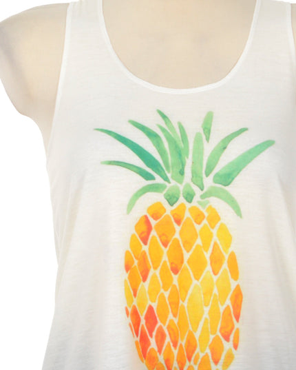Pineapple Print Sleeveless Top
