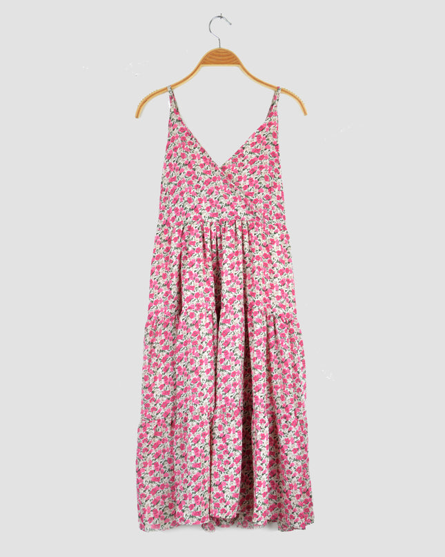 Sommerkleid - Rosa mit Blumenmuster