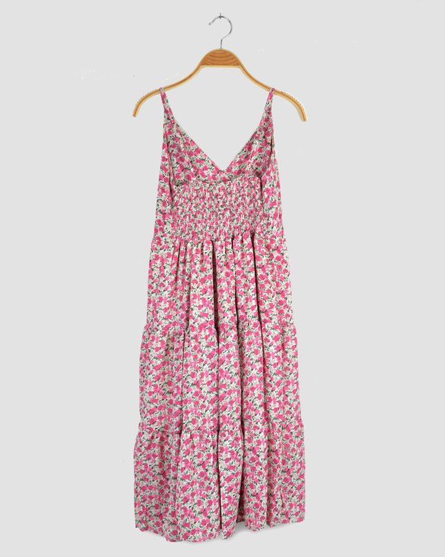 Sommerkleid - Rosa mit Blumenmuster