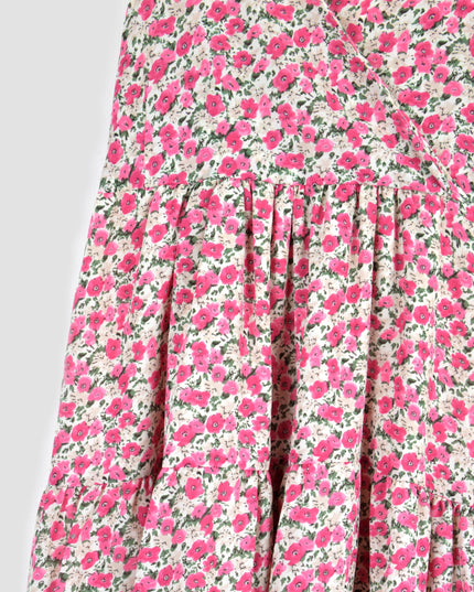 Sommerkleid - Rosa mit Blumenmuster