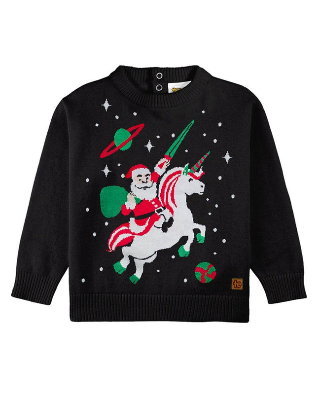 Toddler Girl's Santa Unicorn Ugly Christmas Sweater