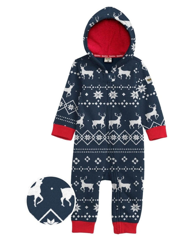 Baby Boy's Blue Reindeer Jumpsuit