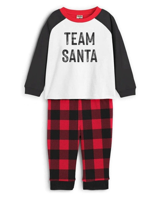 Toddler Girl's Team Santa Crew Neck Pajama Set