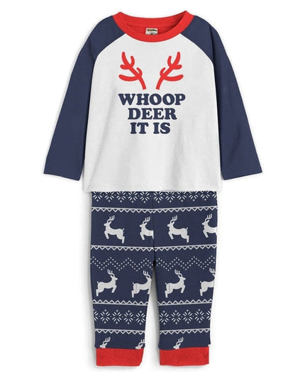 Baby Girl's Whoop Deer It Is Crew Neck Pajama Set