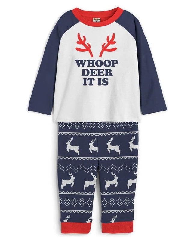 Toddler Girl's Whoop Deer It Is Crew Neck Pajama Set
