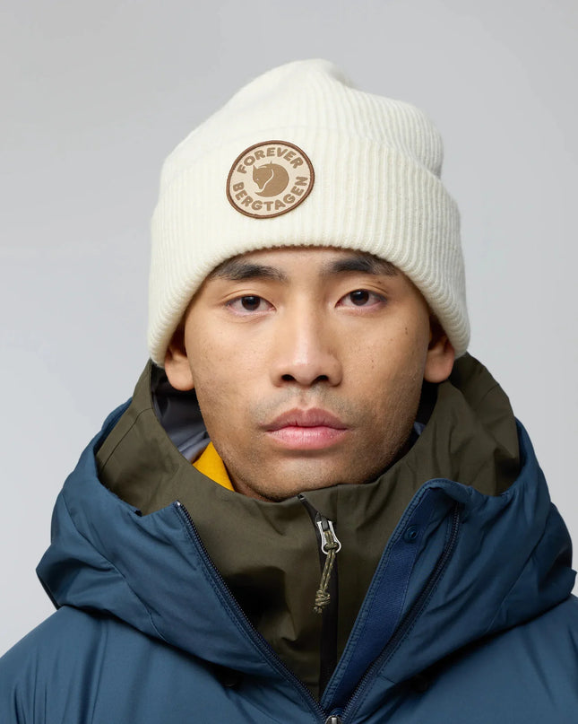 Fjallraven Bergtagen Wool Beanie in Chalk White