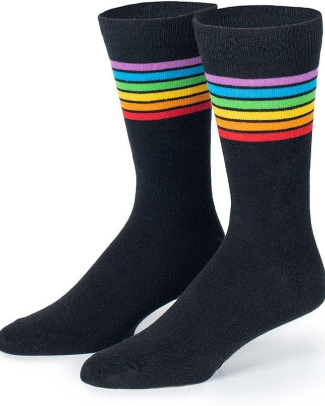 Black Rainbow Socks (Fits Sizes 8-11M)