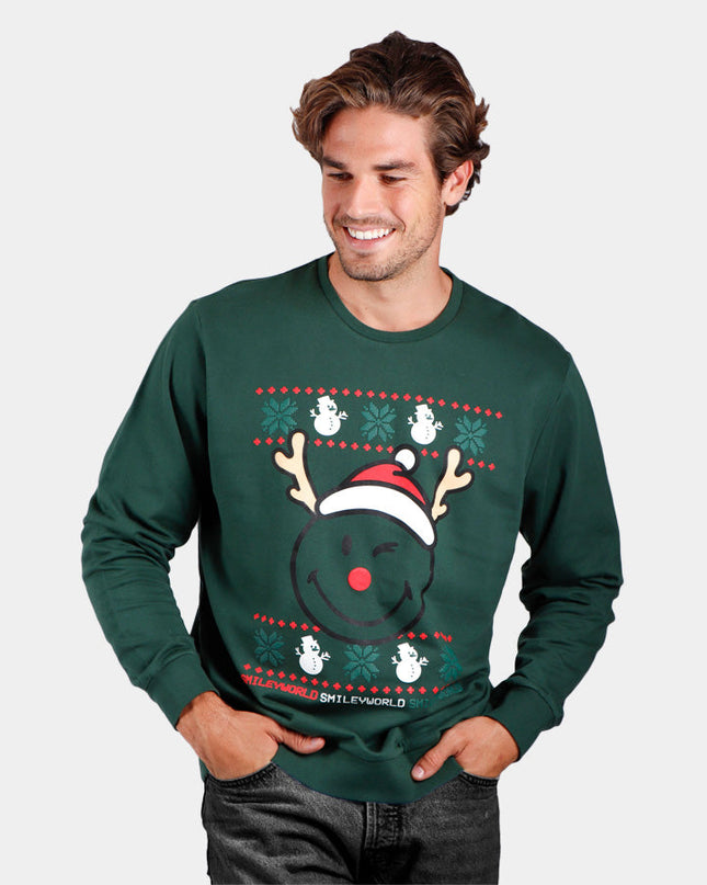 Men's Christmas Sweatshirt - Smile Design