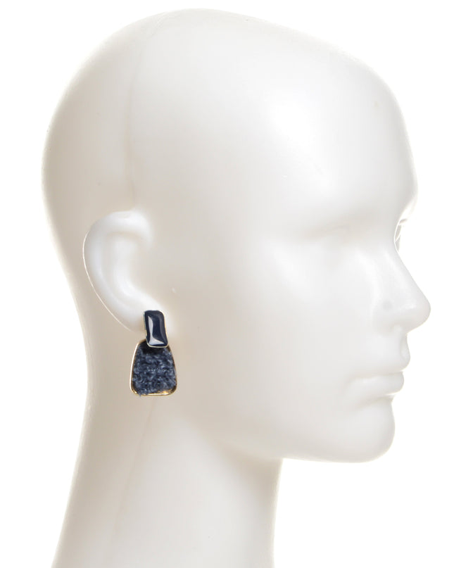 Flauschige Ohrringe – Blau für Weihnachten