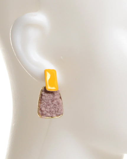 Flauschige Ohrringe – Flieder für Weihnachten