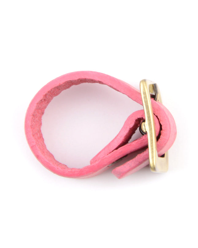 Pink Leather Ring