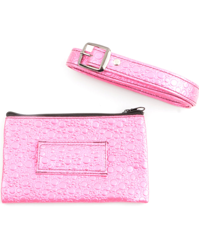 Pinke Gürteltasche mit Blasenmuster | Stilvolles Accessoire für alle